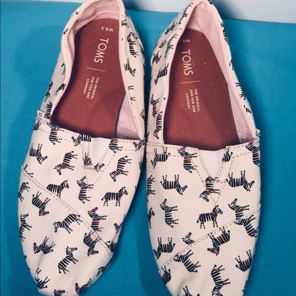 Toms Shoes - Toms zebra flats sz 8.5